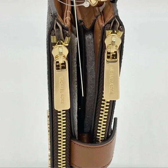 Michael Kors Large Double Zip Wallet Wristlet Brown (NWT) - Picture 5 of 9